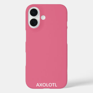 Axolotl roze kleurnaam iPhone 16 hoesje