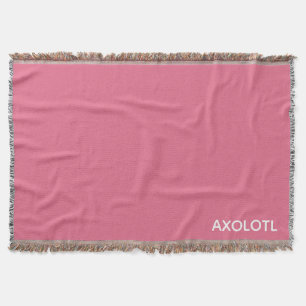 Axolotl roze kleurnaam deken
