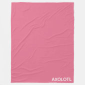 Axolotl roze kleurnaam fleece deken (Voorkant)