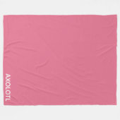 Axolotl roze kleurnaam fleece deken (Voorkant (Horizontaal))