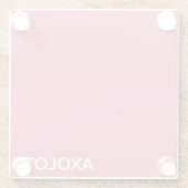 Axolotl roze kleurnaam glazen onderzetter (Achterkant)