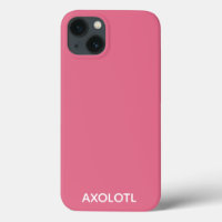 Axolotl roze kleurnaam Hoesje-Mate iPhone draagtas