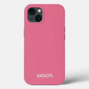 Axolotl roze kleurnaam Hoesje-Mate iPhone draagtas 13 Hoesje