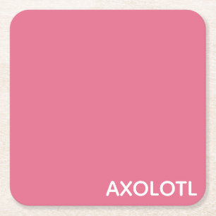 Axolotl roze kleurnaam kartonnen onderzetters
