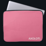 Axolotl roze kleurnaam laptop sleeve<br><div class="desc">Axolotl roze kleurnaam</div>