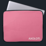 Axolotl roze kleurnaam laptop sleeve<br><div class="desc">Axolotl roze kleurnaam</div>