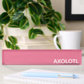 Axolotl roze kleurnaam naambordje