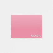 Axolotl roze kleurnaam post-it® notes (Voorkant)