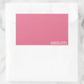 Axolotl roze kleurnaam rechthoekige sticker (Tas)