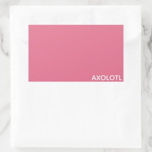 Axolotl roze kleurnaam rechthoekige sticker (Tas)