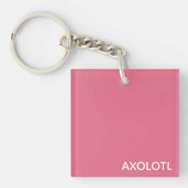 Axolotl roze kleurnaam sleutelhanger