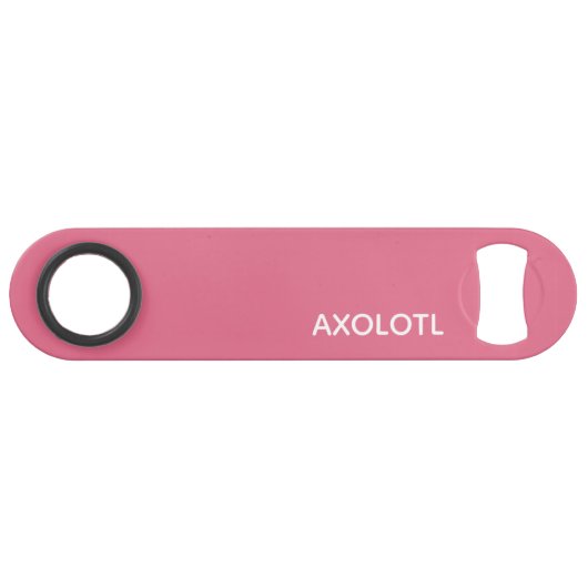 Axolotl roze kleurnaam speed flessenopener (Voorkant (Horizontaal))