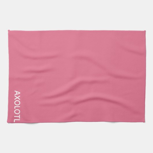 Axolotl roze kleurnaam theedoek (Horizontaal)