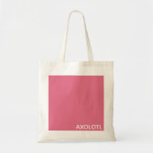 Axolotl roze kleurnaam tote bag (Voorkant)