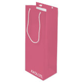 Axolotl roze kleurnaam wijn cadeautas (Voorkant Gekanteld)