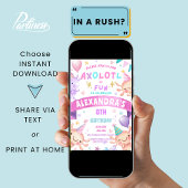 Axolotl roze meisje Schattigee salamander aquatisc Kaart