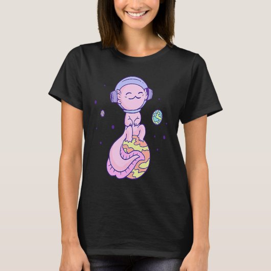 Axolotl Roze Ruimte T-shirt (Voorkant)