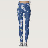 Axolotl Ruimteman Patroon Leggings (Voorkant)