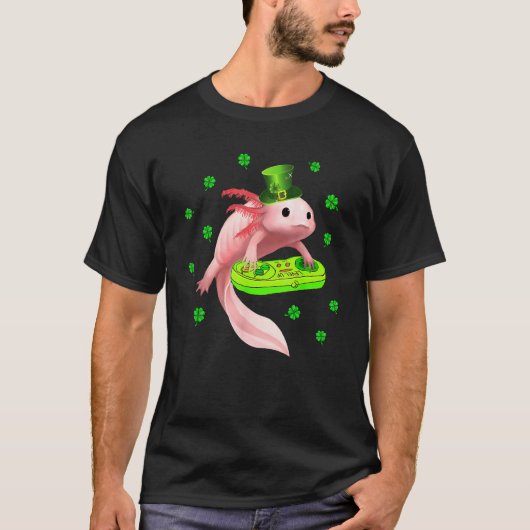 Axolotl Saint Patricks Day White Axolotl Lizard G T-shirt (Voorkant)
