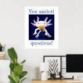 Axolotl Salamander Amphibian Poster (Thuiskantoor)