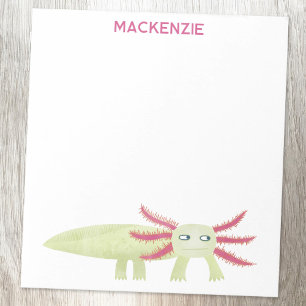 Axolotl Salamander Leuk Gepersonaliseerde Naam Notitieblok