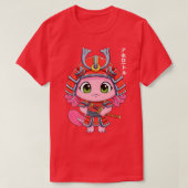 Axolotl Samurai Ronin Japans rondlopend visdier T-shirt (Design voorkant)