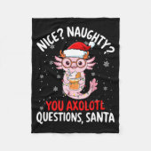 Axolotl Santa Hat Axolotl Questions Christmas Boys Fleece Deken (Voorkant)