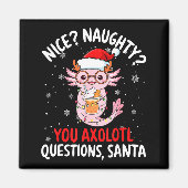 Axolotl Santa Hat Axolotl Questions Christmas Boys Magneet (Voorkant)
