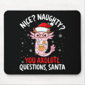 Axolotl Santa Hat Axolotl Questions Christmas Boys Muismat (Voorkant)