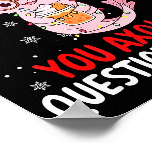 Axolotl Santa Hat Axolotl Questions Christmas Boys Poster (Hoek)