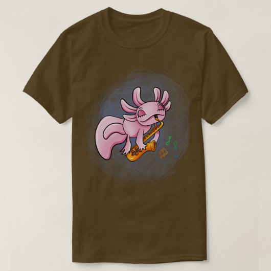 Axolotl Saxophone T-shirt (Design voorkant)