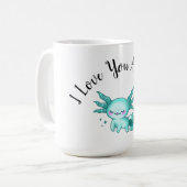 Axolotl Schattig Cute Cartoon als Love Pun Koffiemok (Voorkant links)