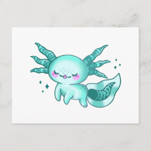 Axolotl Schattige Cute Cartoon Briefkaart