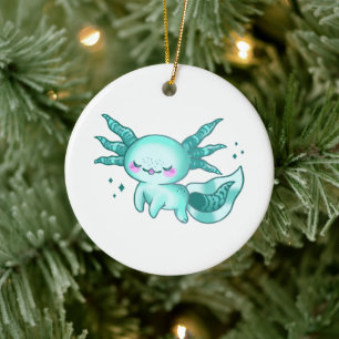 Axolotl Schattige Cute Cartoon Keramisch Ornament