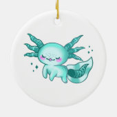 Axolotl Schattige Cute Cartoon Keramisch Ornament (Achterkant)