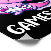 Axolotl Schattige Spelen Videogame Poster (Hoek)