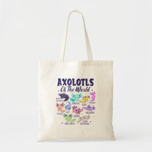 Axolotl Schattigee Axolotls van de wereld Kawaii m Tote Bag