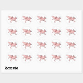 Axolotl Schattigee Salamander Ronde Sticker (Vel)