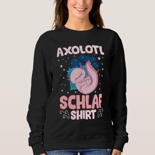 Axolotl Schlaf  Mexican Salamander Relaxolotl Slee Trui (Voorkant)