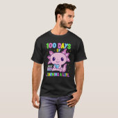 Axolotl School Saying 100 days of School for first T-shirt (Voorkant volledig)