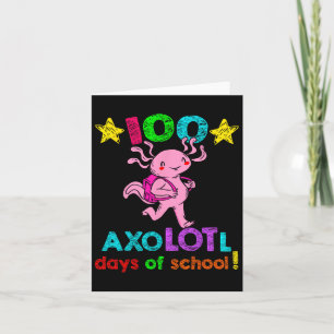 Axolotl-schooldagen Grappig 100 schooldagen Kaart