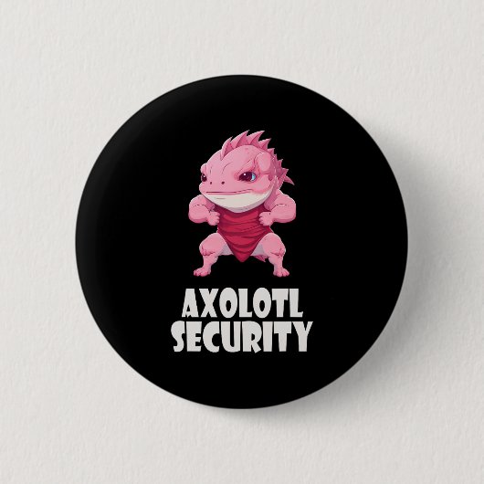 Axolotl Security Funny Muscles Axolotl Schattige H Ronde Button 5,7 Cm (Voorkant)