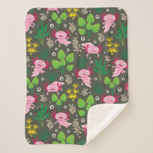 Axolotl Sherpa Blanket Deken