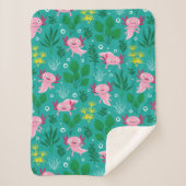 Axolotl Sherpa Blanket Sherpa Deken (Voorkant)