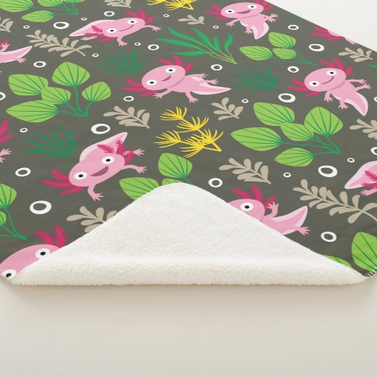 Axolotl Sherpa Blanket Sherpa Deken (3/4)