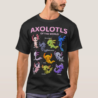 Axolotl Shirt Kawaii Axolotls van de wereld