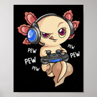 Axolotl Shirt Kinder Jongens Gamers - Kawaii Video