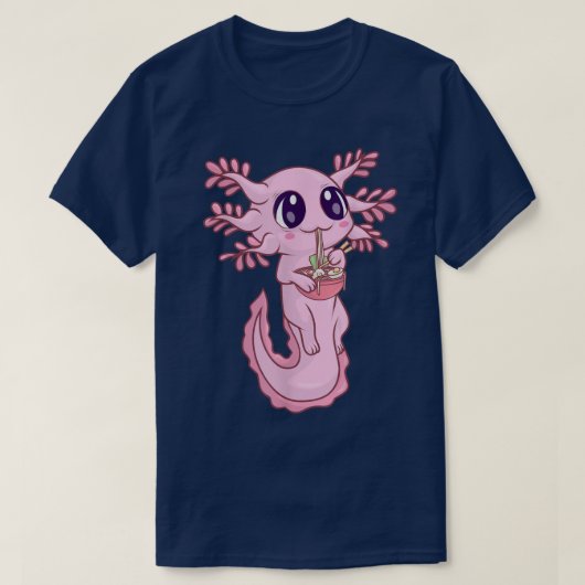 Axolotl Shirt voor dames en heren, Kawaii Anime Ra (Design voorkant)