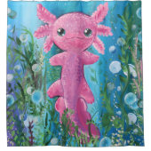 Axolotl Shower Curtain Douchegordijn (Voorkant)