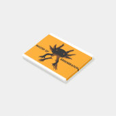 Axolotl sinaasappel post-it® notes (Schuin)